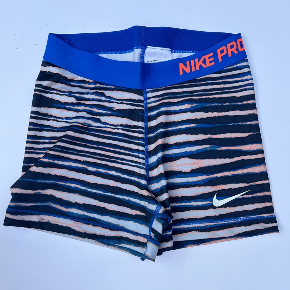 Nike Pro Blue and Black Performance Shorts
